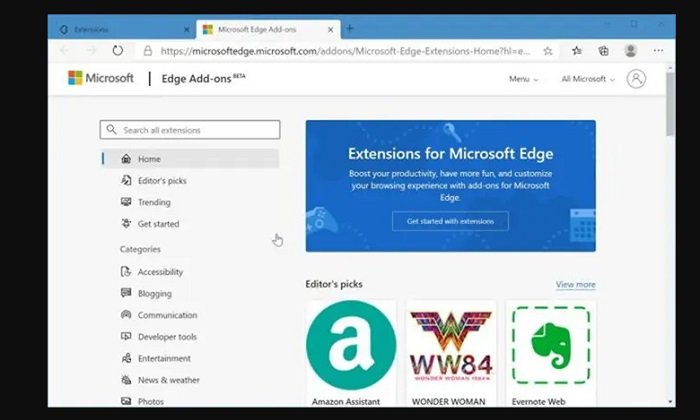 Install a new theme in Microsoft Edge 2