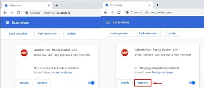 Remove Extension from Google Chrome 1