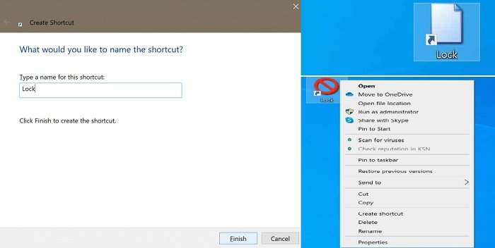 Add Lock option to Windows 10 taskbar and Start menu 1