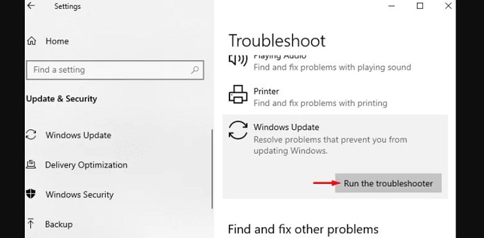 Fix Windows Update Error code 0x800f0922 1