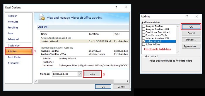 Fix Microsoft Excel Not Responding Error 4