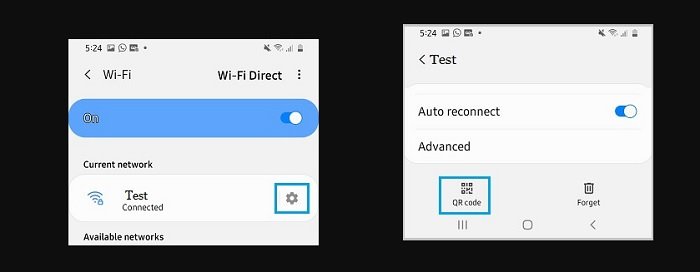 share WiFi password on Android phone or tablet