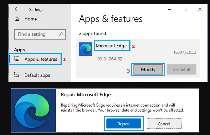 Microsoft Edge Not Opening in Windows 1