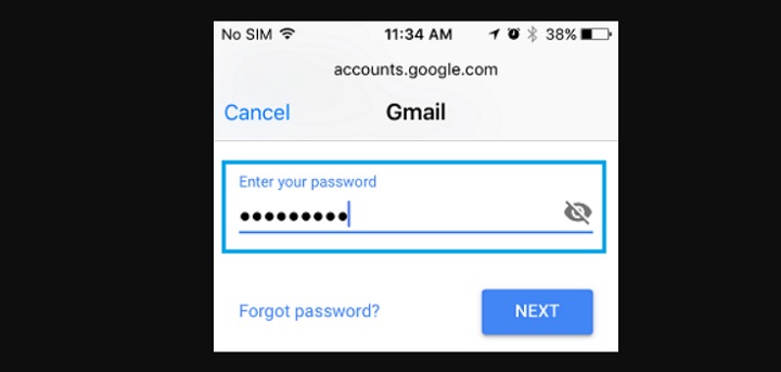 accounts gmail google password