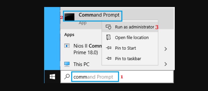 command prompt run as administrator