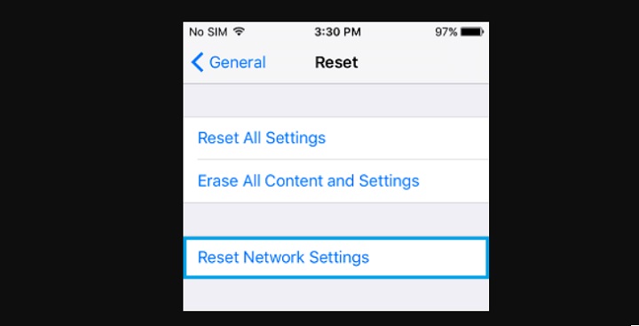 general reset network settings