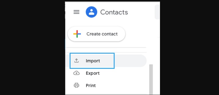 import contacts to gmail