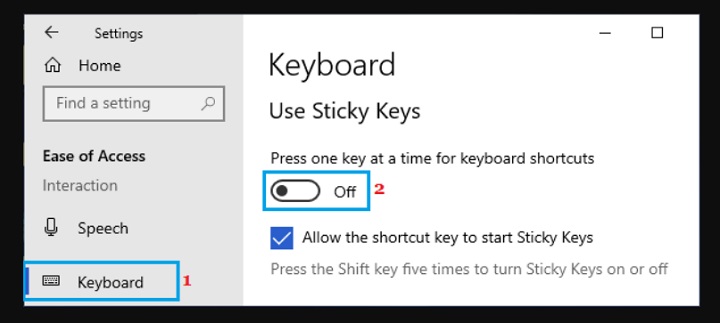Fix Shift Key Not Working in Windows