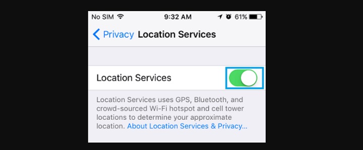 privacy location services on iphone
