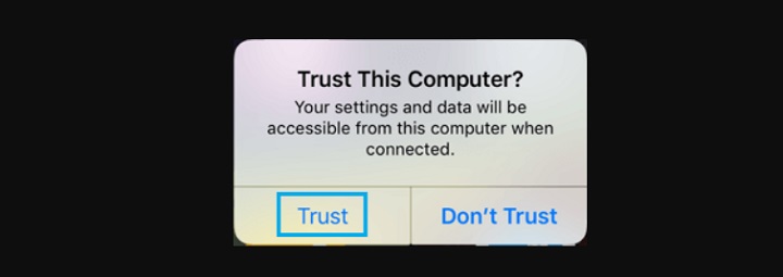 trust this computer to iphone
