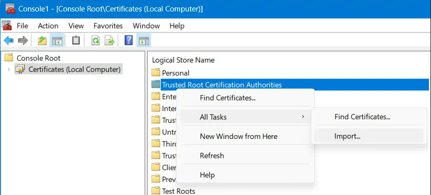 image 124 Essential Guide: Managing Trusted Root Certificates in Windows