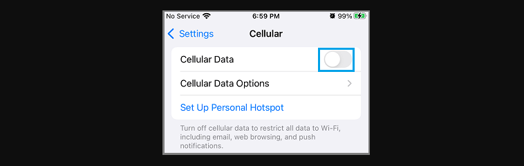 Resolve Cellular Data Issues